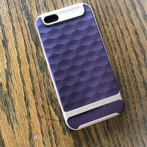 Burgundy and gold iPhone 7 case